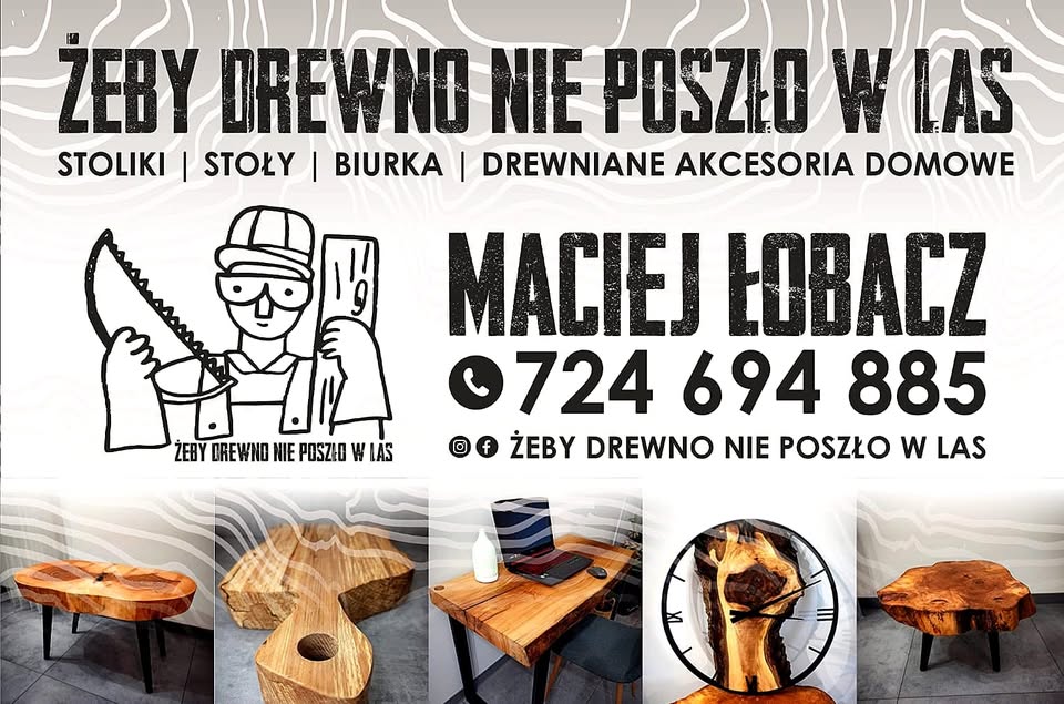 Oferta pracowni: stoły, stoliki, biurka i akcesoria z drewna